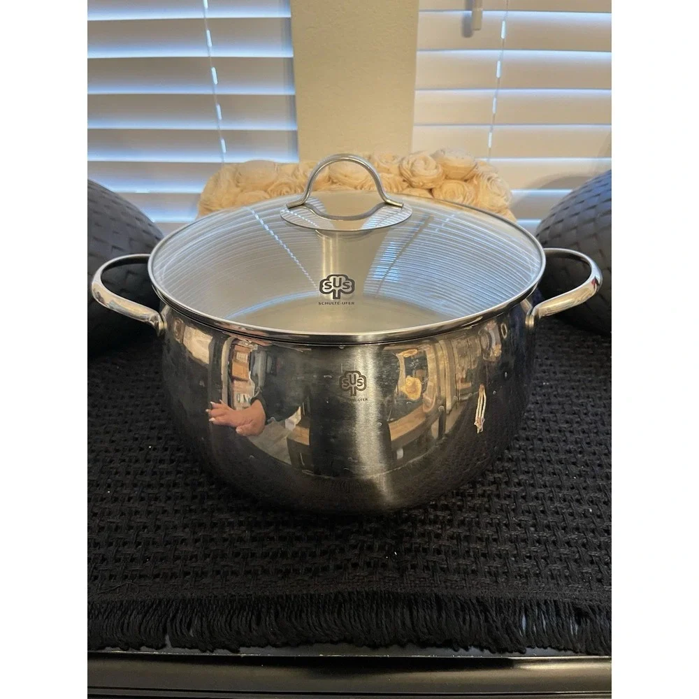 SCHULTE-UFER Premium Quality Stainless‎ Steel Qt 2110~ Soup Pot with Lid